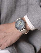 Offwhite solar chronograph leather strap watches