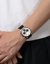 Black solar chronograph watches for men