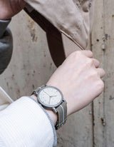 MUS-01 KHAKI P 34MM + ORANGE PARACHUTE STRAP SET