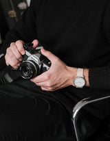 Natural mens leather watch