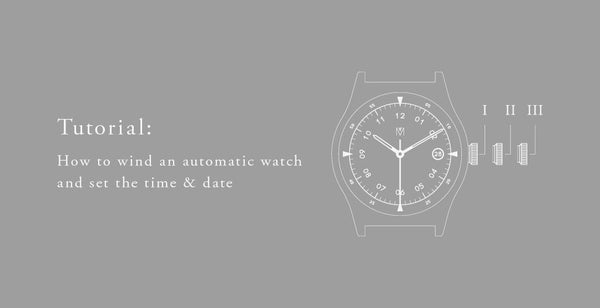 Automatic Watch User Guide | Winding and Date Setting