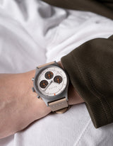 MUS SOLAR C-01 NATURAL 40MM + KHAKI PARACHUTE STRAP SET