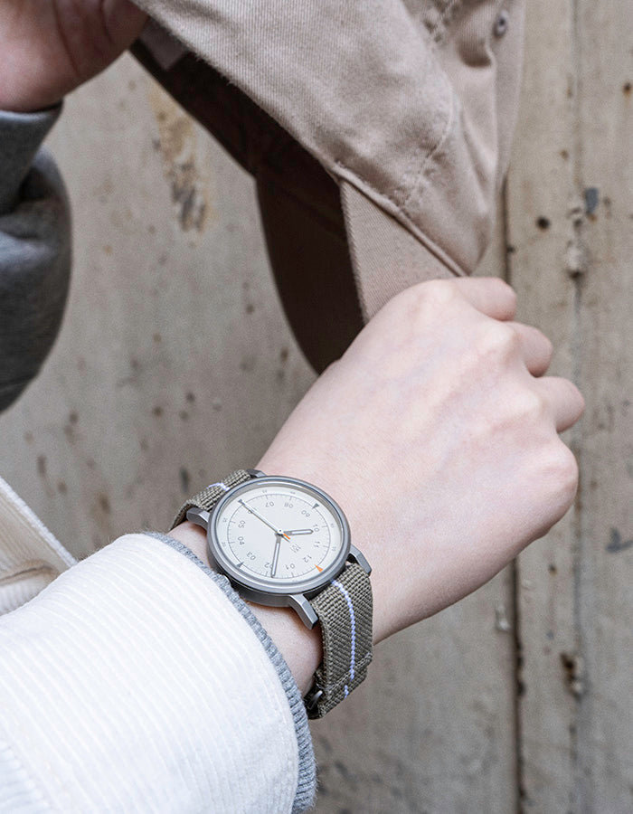 MUS-01 KHAKI P 34MM + GRAY PARACHUTE  STRAP SET