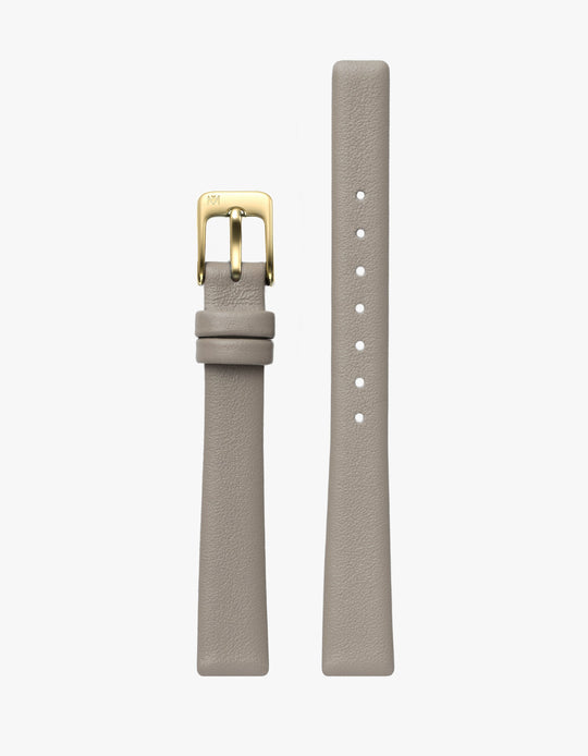 12mm Olive Leather Strap (Gold)