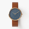 Blue minimalist womens watch