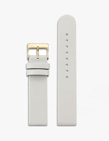 20mm Offwhite Leather Strap (Gold)